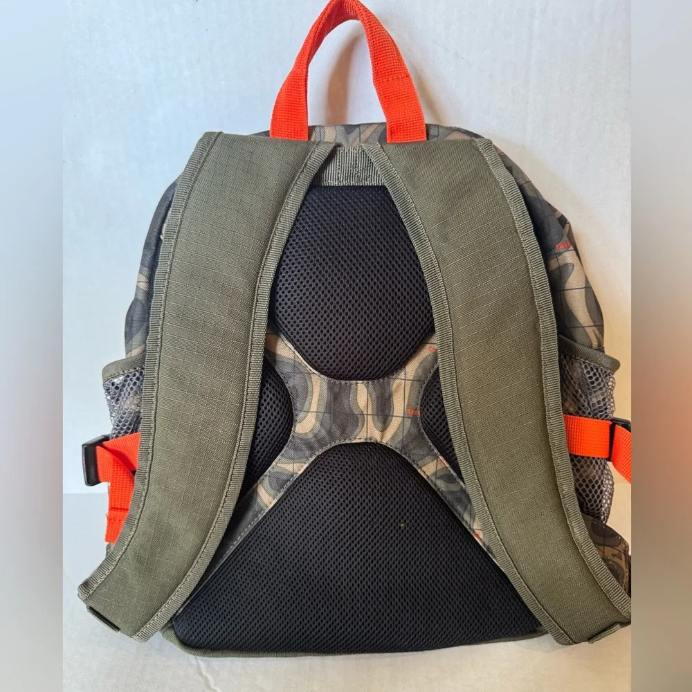 GAP Camouflage Backpack with Orange and Olive Accents